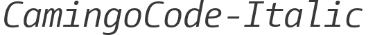 CamingoCode-Italic 