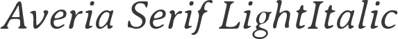 Averia Serif LightItalic