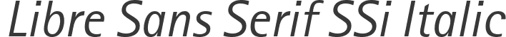 Libre Sans Serif SSi Italic