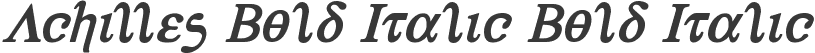 Achilles Bold Italic Bold Italic