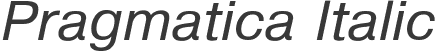 Pragmatica Italic