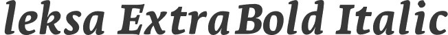 leksa ExtraBold Italic