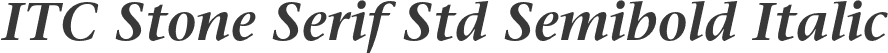 ITC Stone Serif Std Semibold Italic