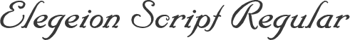 Elegeion Script Regular