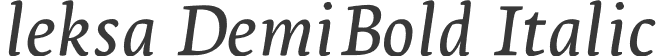 leksa DemiBold Italic
