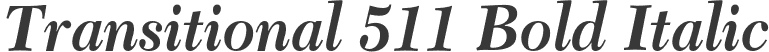 Transitional 511 Bold Italic