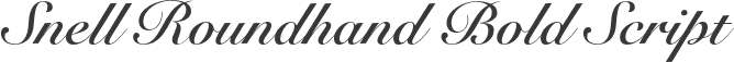 Snell Roundhand Bold Script