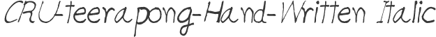 CRU-teerapong-Hand-Written Italic