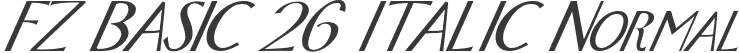 FZ BASIC 26 ITALIC Normal