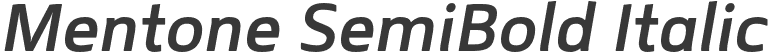 Mentone SemiBold Italic