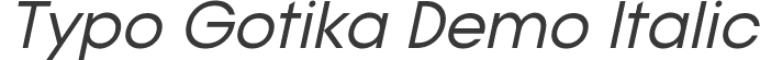 Typo Gotika Demo Italic