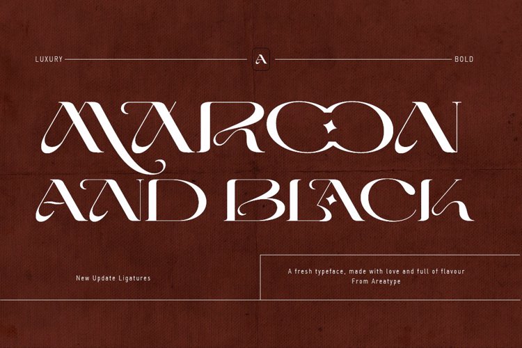 Maroon And Black Font