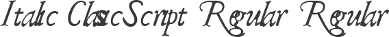 Italic ClassicScript Regular Regular