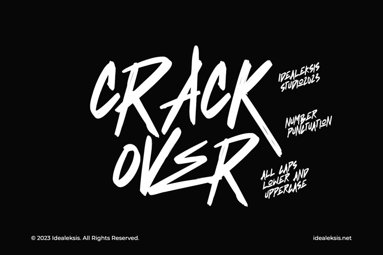 Crack Over Font