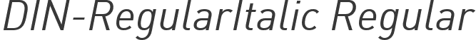 DIN-RegularItalic Regular