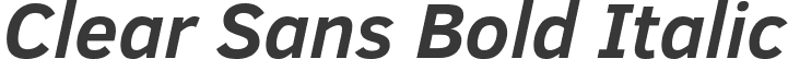 Clear Sans Bold Italic