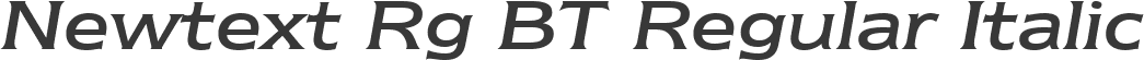 Newtext Rg BT Regular Italic