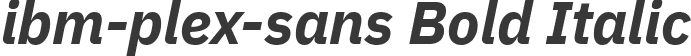 ibm-plex-sans Bold Italic