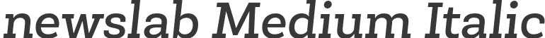 newslab Medium Italic