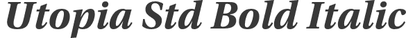 Utopia Std Bold Italic