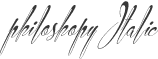 philoshopy Italic