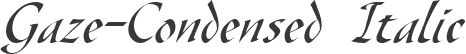 Gaze-Condensed Italic