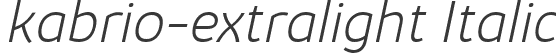 kabrio-extralight Italic