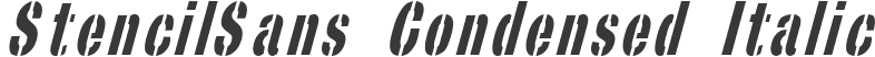 StencilSans Condensed Italic