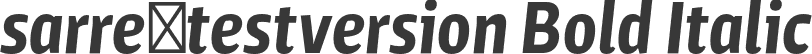 sarre-testversion Bold Italic