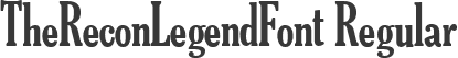 TheReconLegendFont Regular