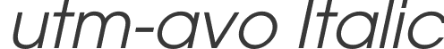 utm-avo Italic