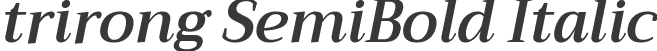 trirong SemiBold Italic