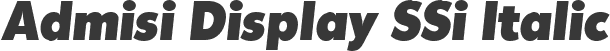 Admisi Display SSi Italic