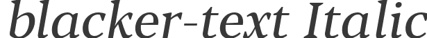 blacker-text Italic