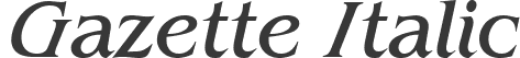 Gazette Italic