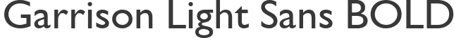 Garrison Light Sans BOLD