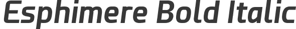 Esphimere Bold Italic