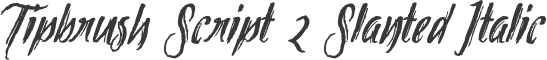 Tipbrush Script 2 Slanted Italic