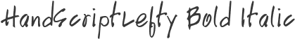 HandScriptLefty Bold Italic