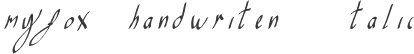 myfox handwriten Italic