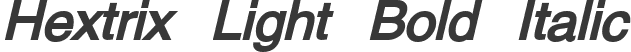 Hextrix Light Bold Italic