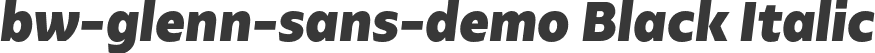 bw-glenn-sans-demo Black Italic