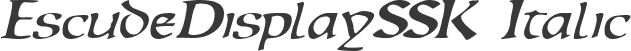 EscudeDisplaySSK Italic