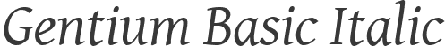 Gentium Basic Italic