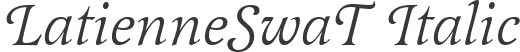 LatienneSwaT Italic