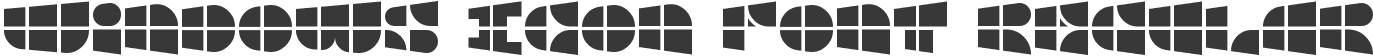 Windows Icon Font Regular