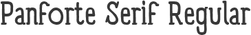 Panforte Serif Regular