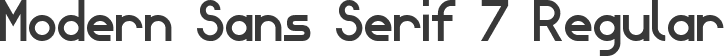 Modern Sans Serif 7 Regular