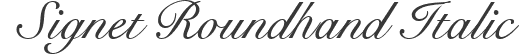 Signet Roundhand Italic