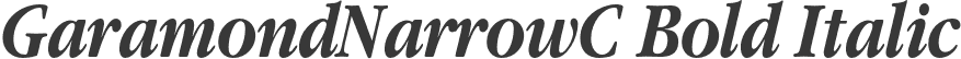 GaramondNarrowC Bold Italic